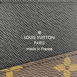 Louis Vuitton Business Card Holder/Card Case Monogram Macassar Organizer De Poche M60111 Brown Black Men's