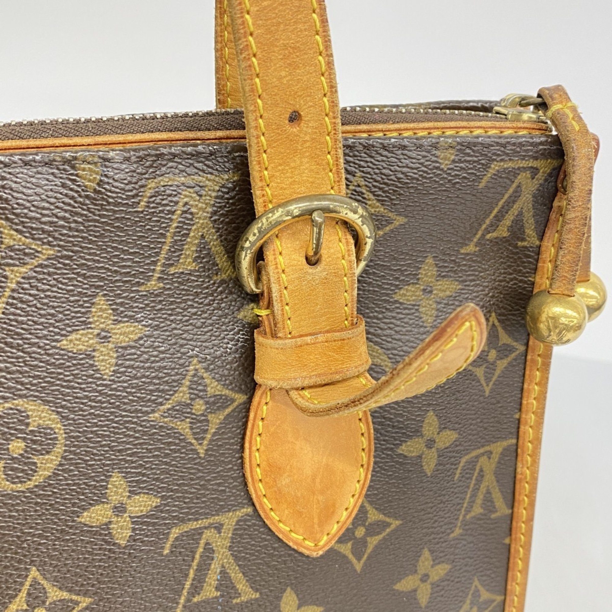 Louis Vuitton Tote Bag Monogram Popincourt M40007 Brown Ladies