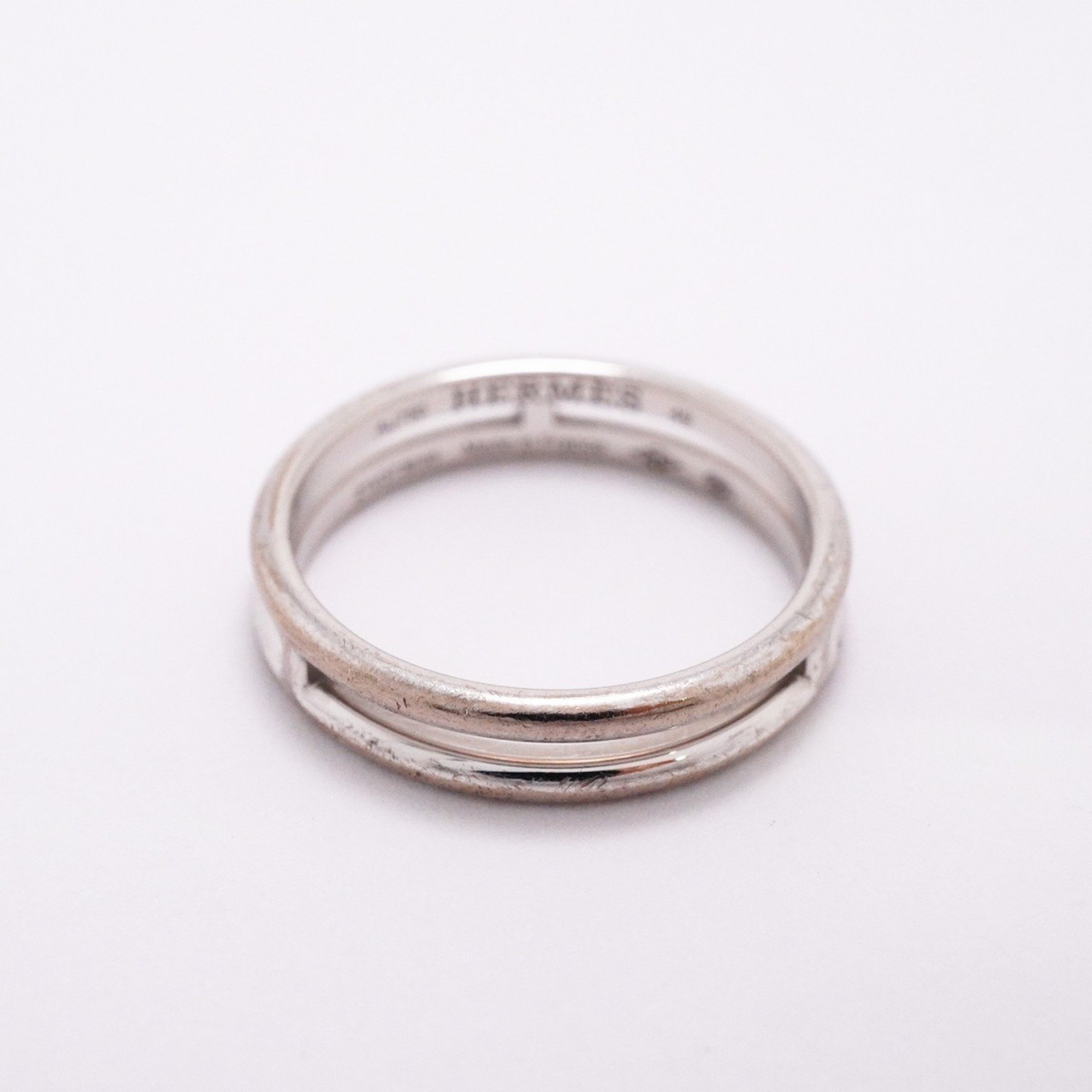 Hermes Ring Arianne K18WG White Gold #49 Ladies