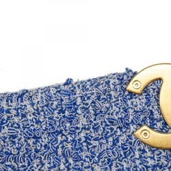 Chanel Shoulder Bag 19 Tweed Blue Women's