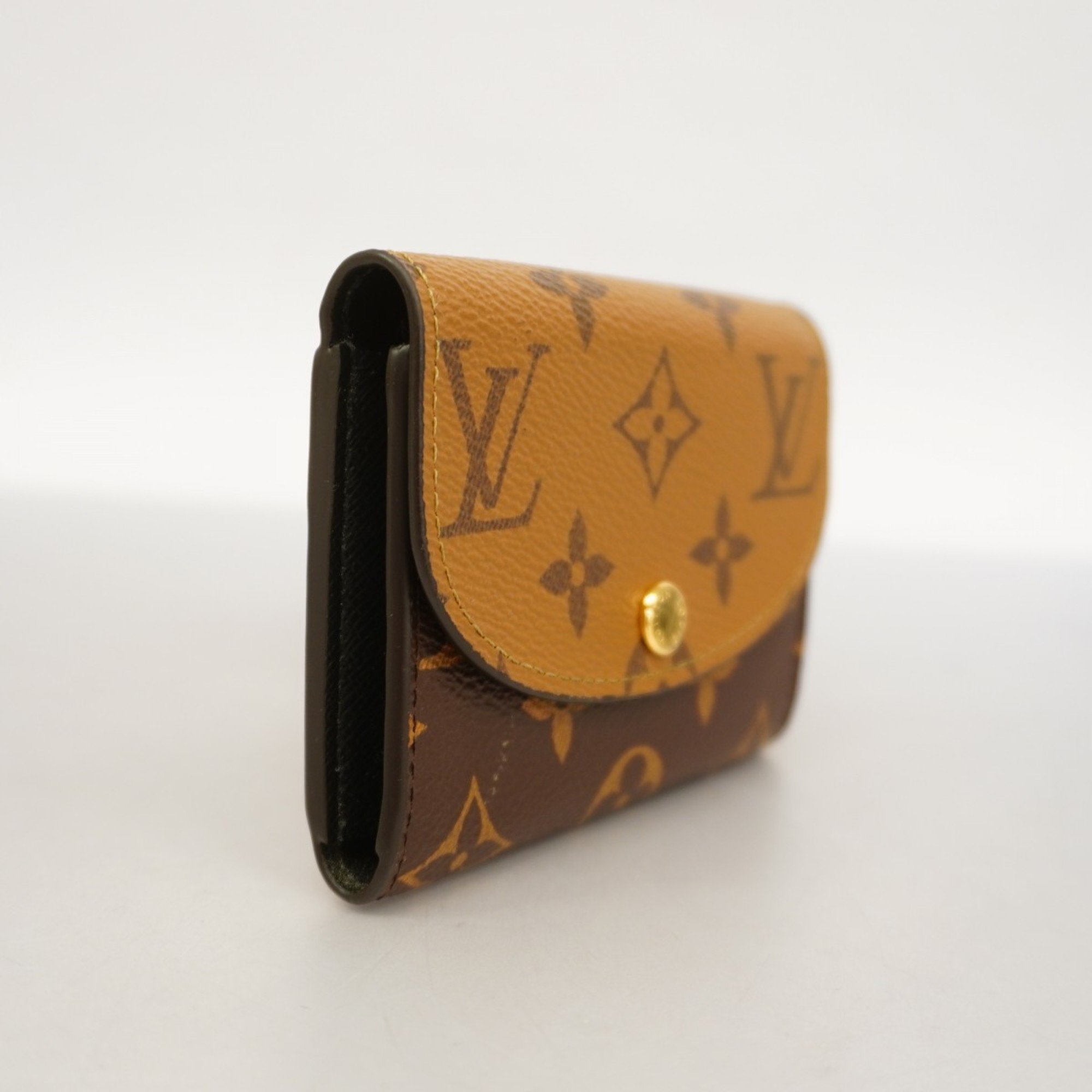 Louis Vuitton Wallet/Coin Case Monogram Reverse Portomono Rosari M82333 Brown Women's