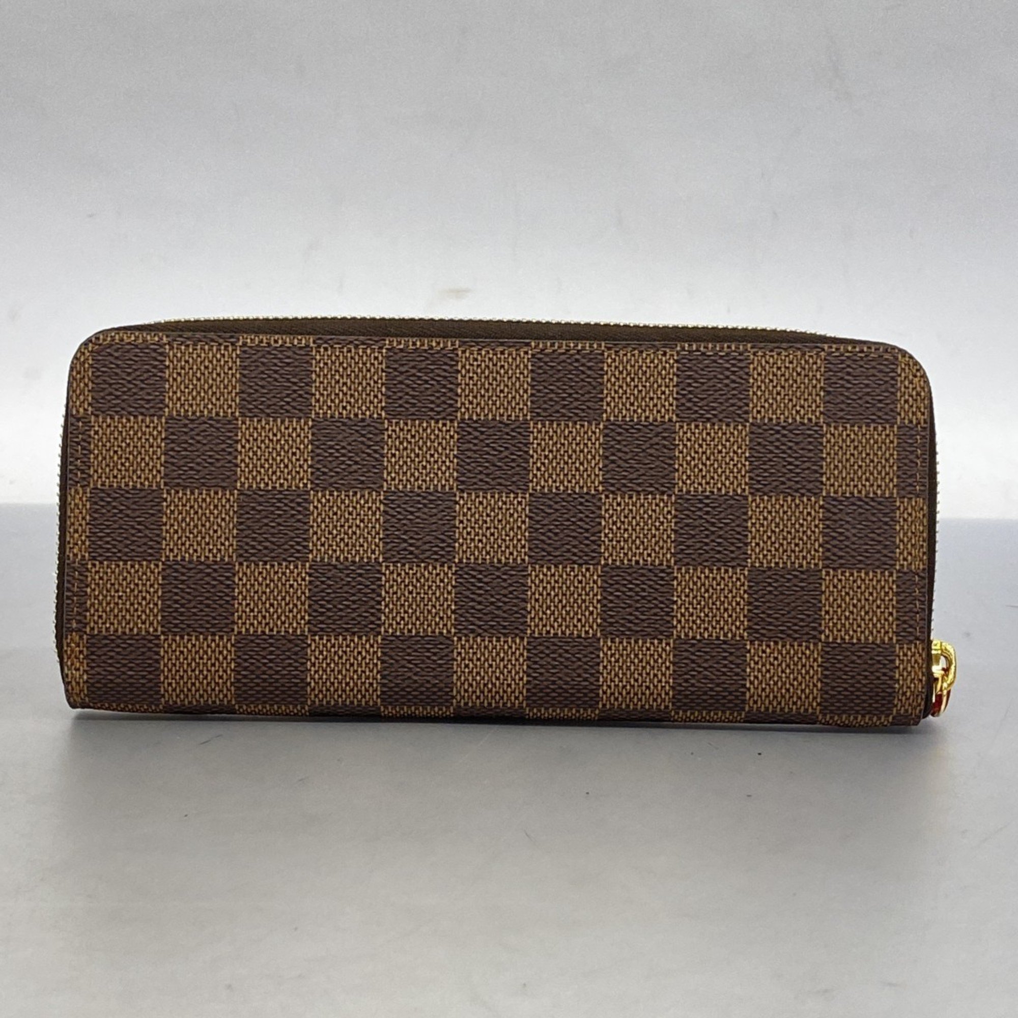 Louis Vuitton Long Wallet Damier Portefeuille Clemence N60534 Ebene Cerise Ladies