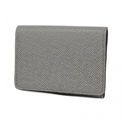 Louis Vuitton Business Card Holder Taiga Envelope Carte de Visite M11583 Blue Grilloche Grey Men's