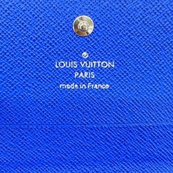 Louis Vuitton Business Card Holder Taiga Envelope Carte de Visite M11583 Blue Grilloche Grey Men's