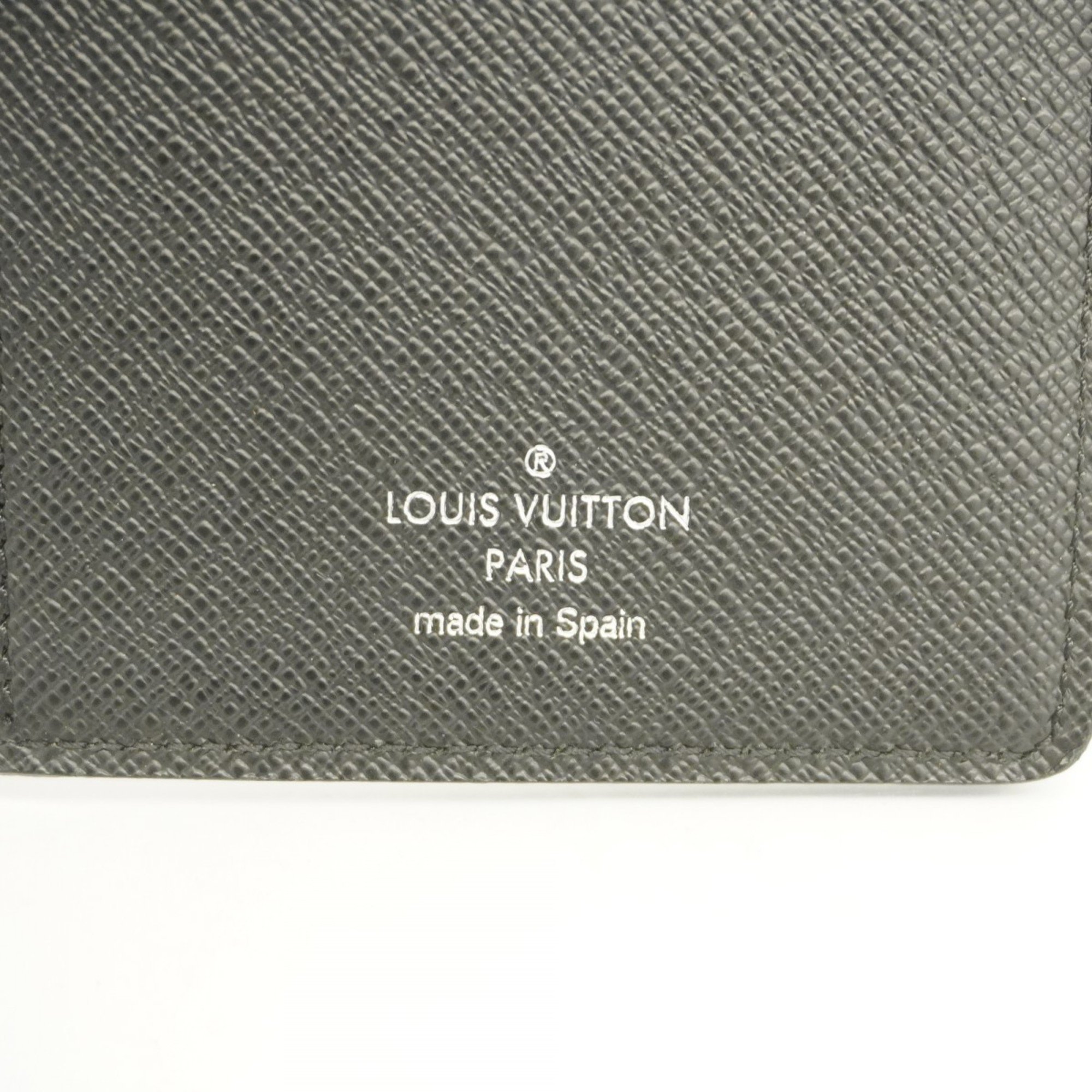 Louis Vuitton Long Wallet Epi Portefeuille Brazza M60622 Noir Men's