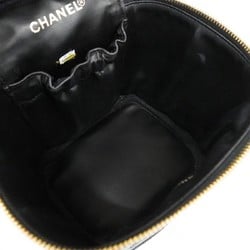 Chanel Vanity Bag Caviar Skin Black Women's