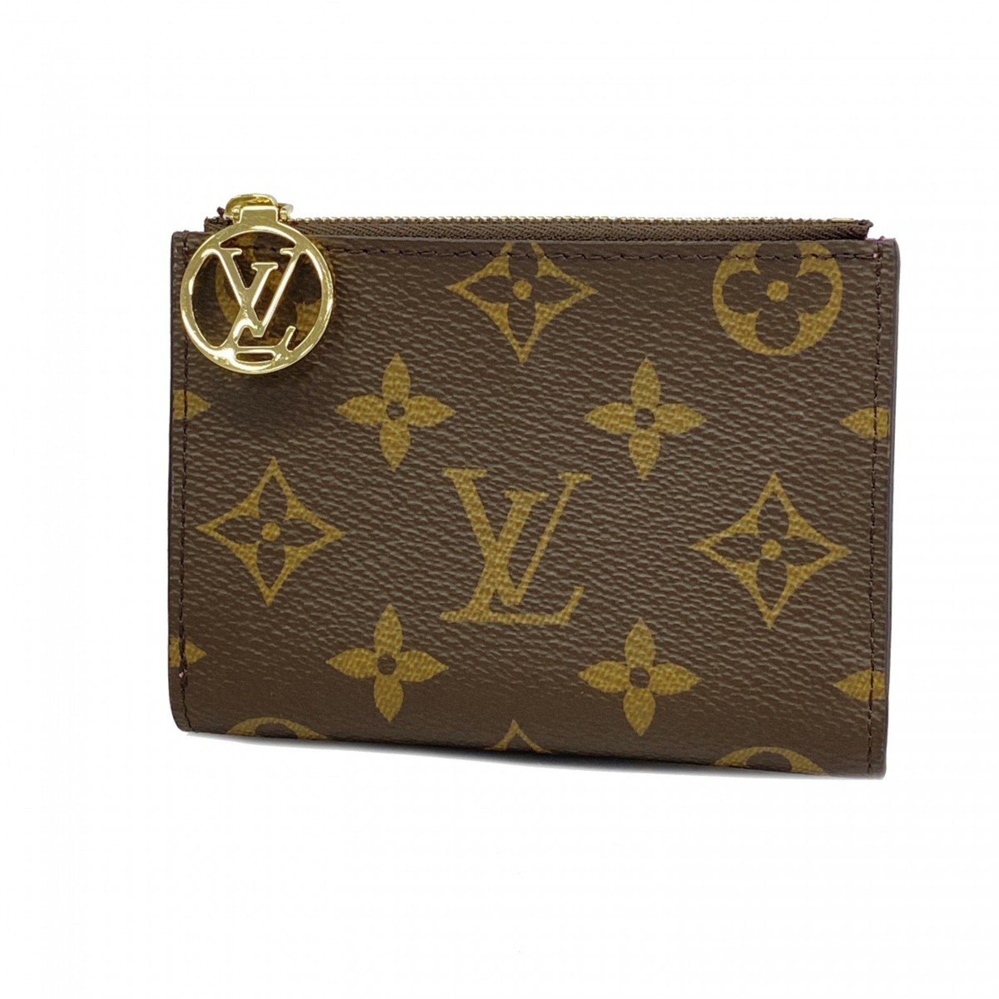 Louis Vuitton Wallet Monogram Portefeuille Lisa M82383 Brown Rose Lollipop Ladies