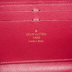 Louis Vuitton Long Wallet Monogram Portefeuille Clemence M60742 Brown Fuchsia Ladies