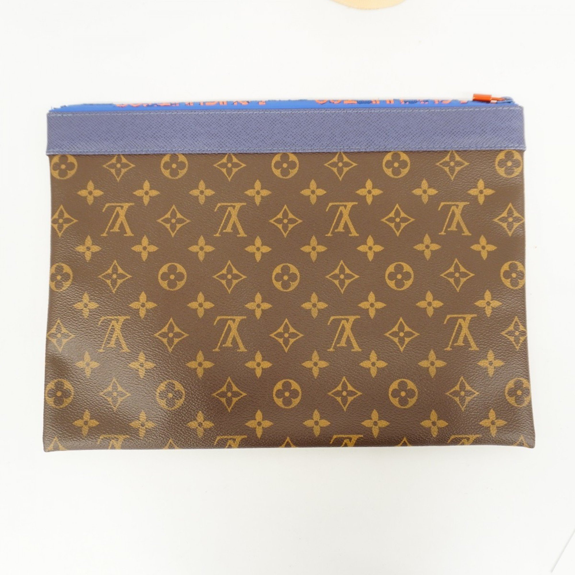 Louis Vuitton Clutch Bag Monogram Pochette Apollo M63048 Brown Men's