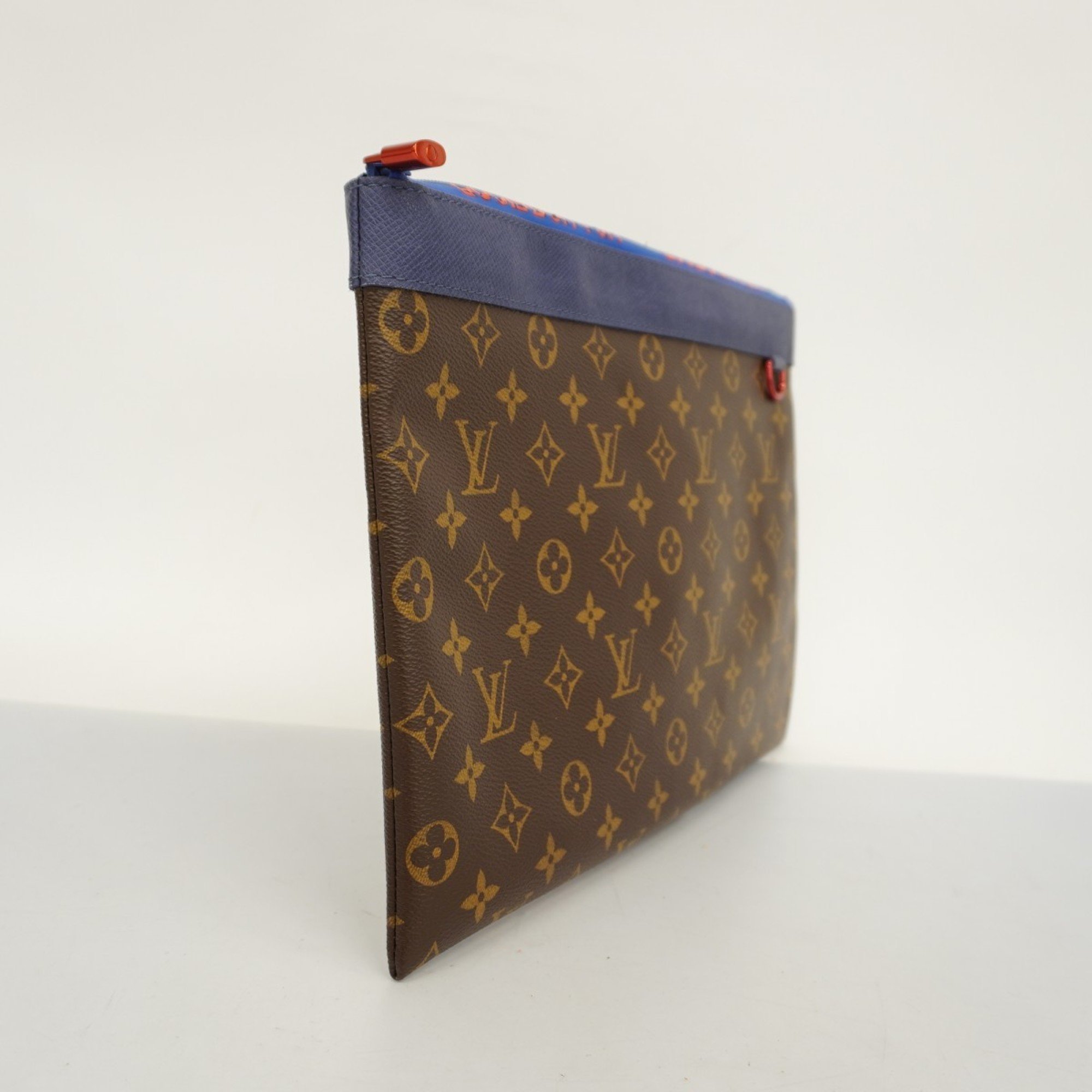 Louis Vuitton Clutch Bag Monogram Pochette Apollo M63048 Brown Men's