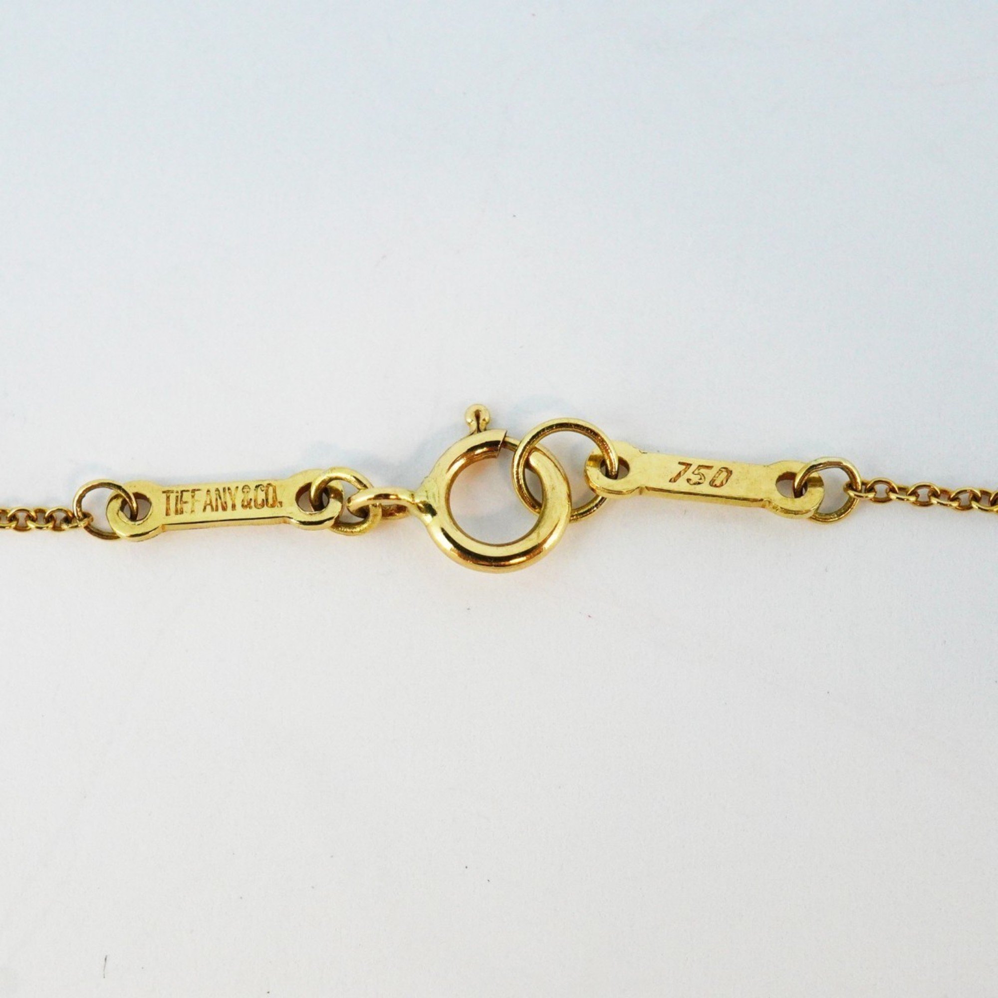 Tiffany Necklace Teardrop K18YG Yellow Gold Ladies