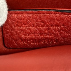 Salvatore Ferragamo Shoulder Bag Leather Red Women's