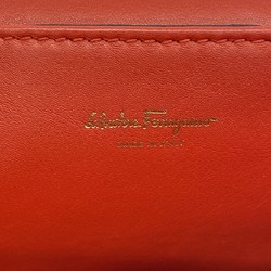 Salvatore Ferragamo Shoulder Bag Leather Red Women's