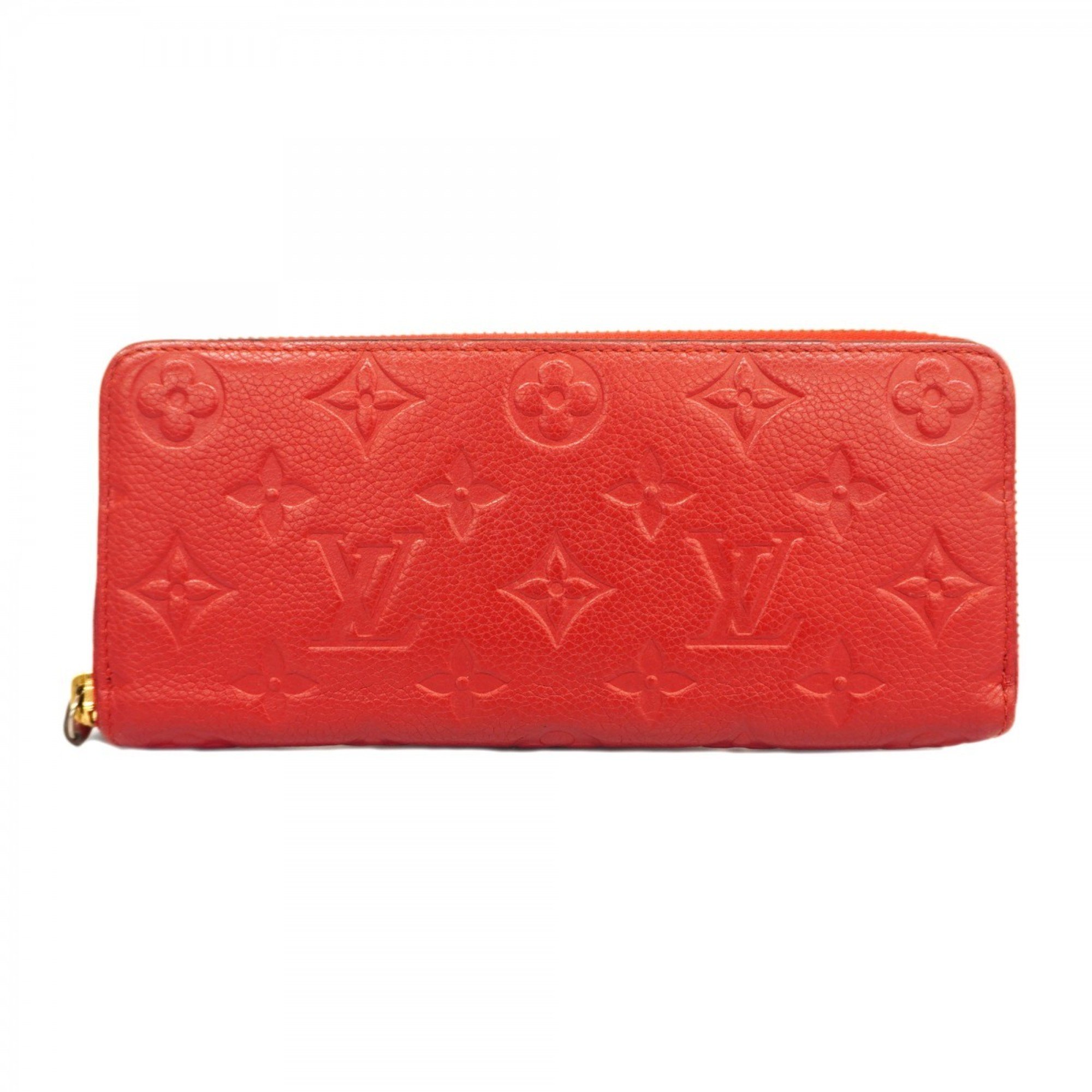 Louis Vuitton Long Wallet Monogram Empreinte Portefeuille Clemence M60169 Cerise Ladies