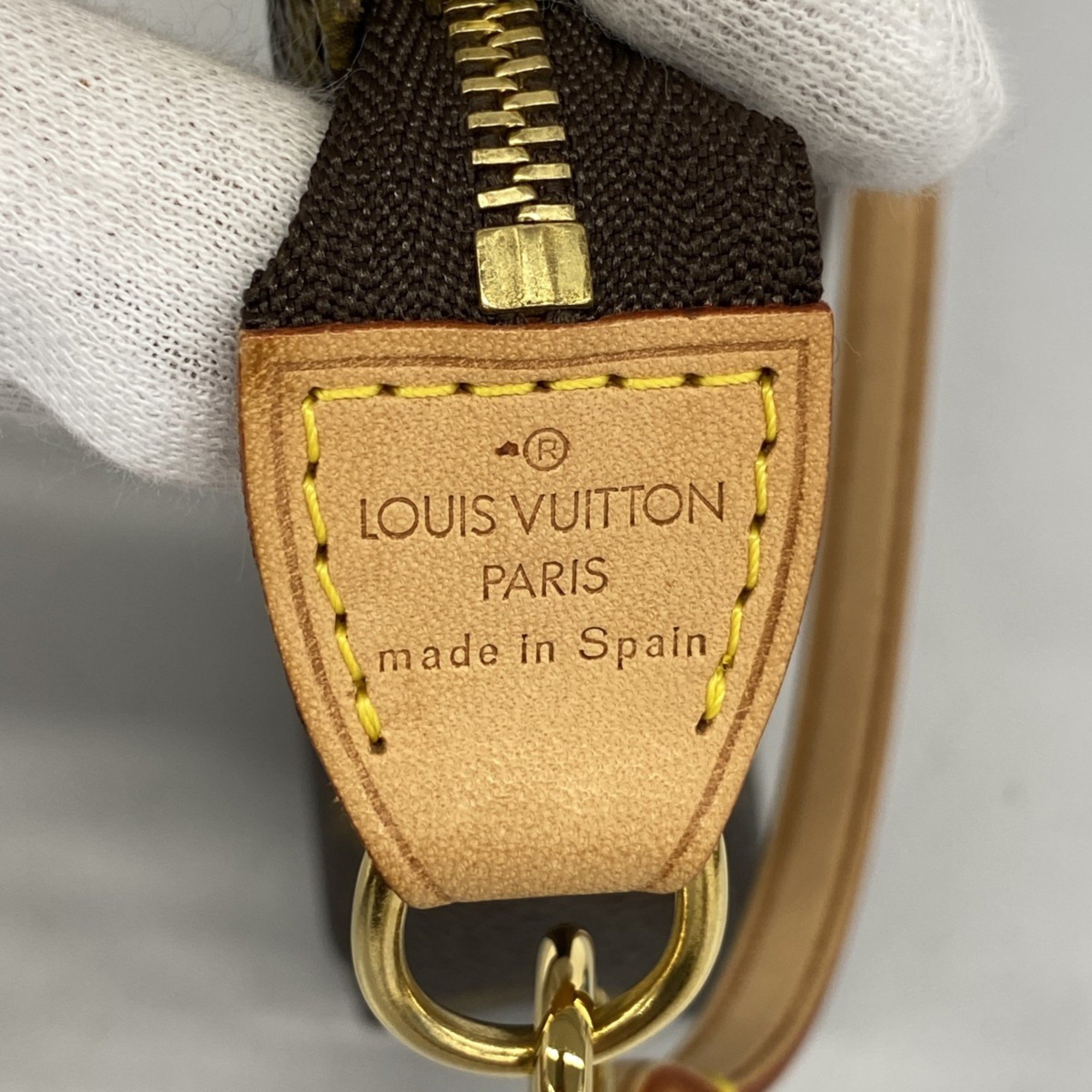 Louis Vuitton Pouch Monogram Pochette Accessoires M51980 Brown Women's