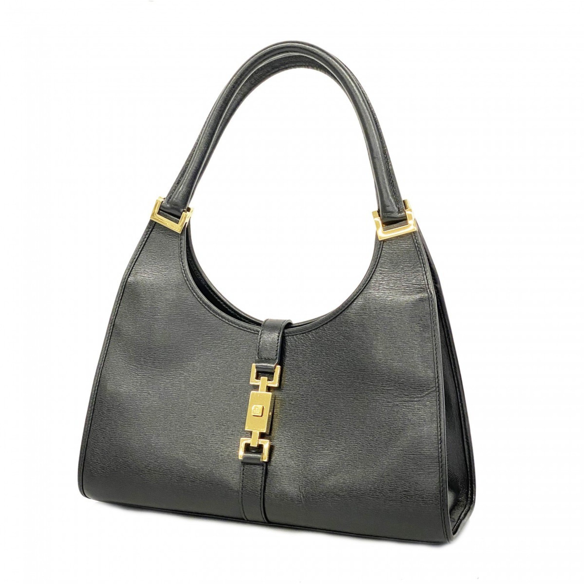 Gucci Handbag Jackie 002 1067 Leather Black Women's