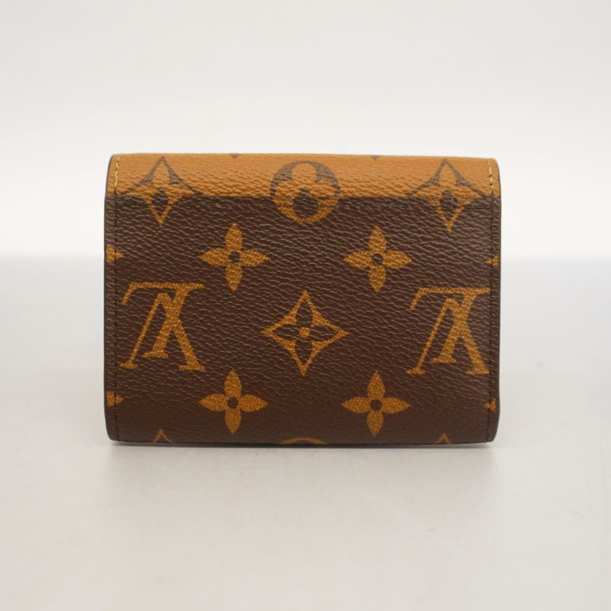 Louis Vuitton Wallet/Coin Case Monogram Reverse Portomono Rosari M82333 Brown Women's