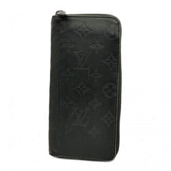 Louis Vuitton Long Wallet Monogram Shadow Zippy Vertical M62902 Black Men's