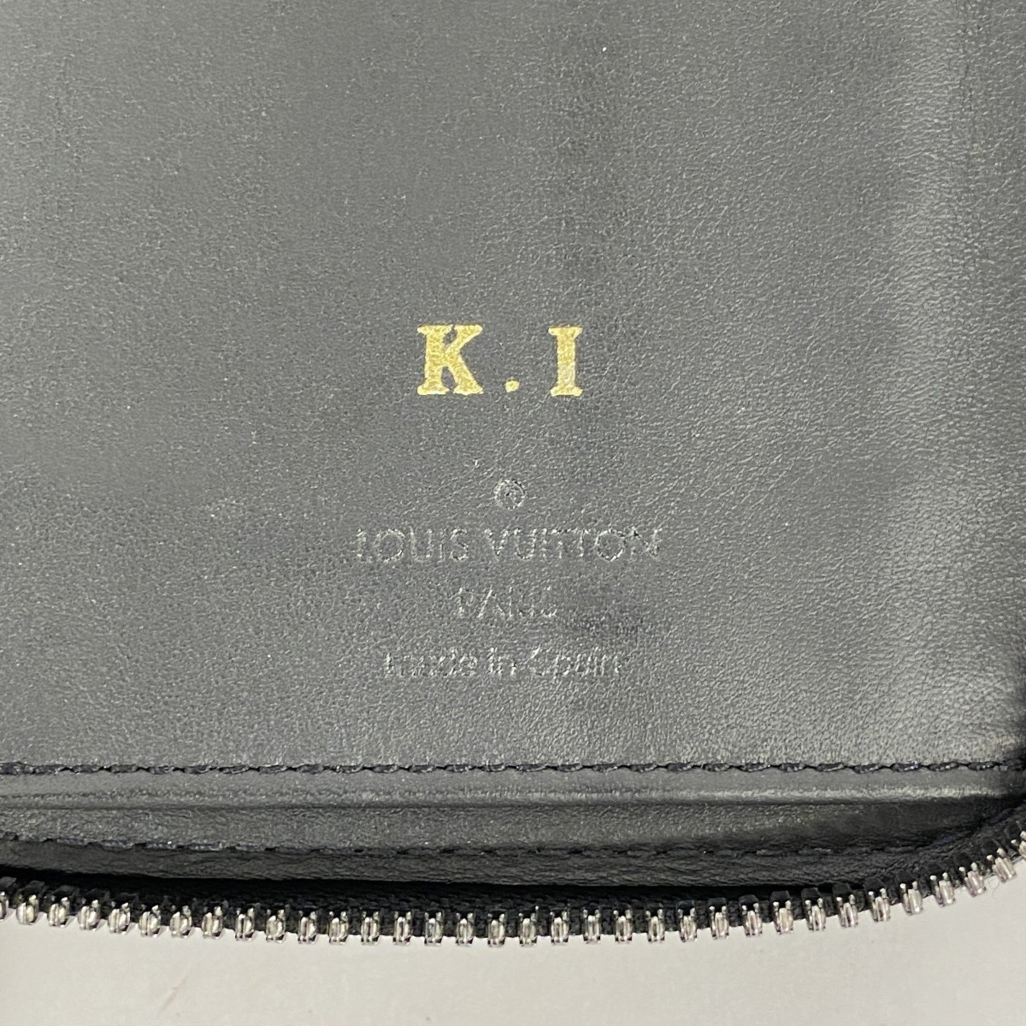 Louis Vuitton Long Wallet Monogram Shadow Zippy Vertical M62902 Black Men's