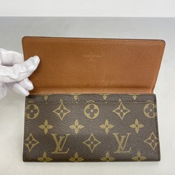 Louis Vuitton Long Wallet Monogram Porto Yen M6182 Brown Men's Women's