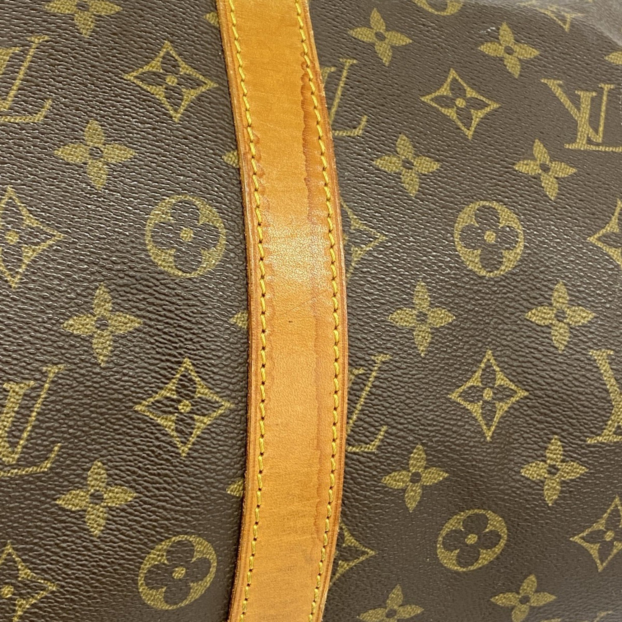 Louis Vuitton Boston Bag Monogram Keepall 55 M41424 Brown Men's Women's