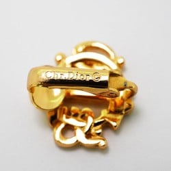 Christian Dior Earrings Emblem GP Plated Gold Ladies