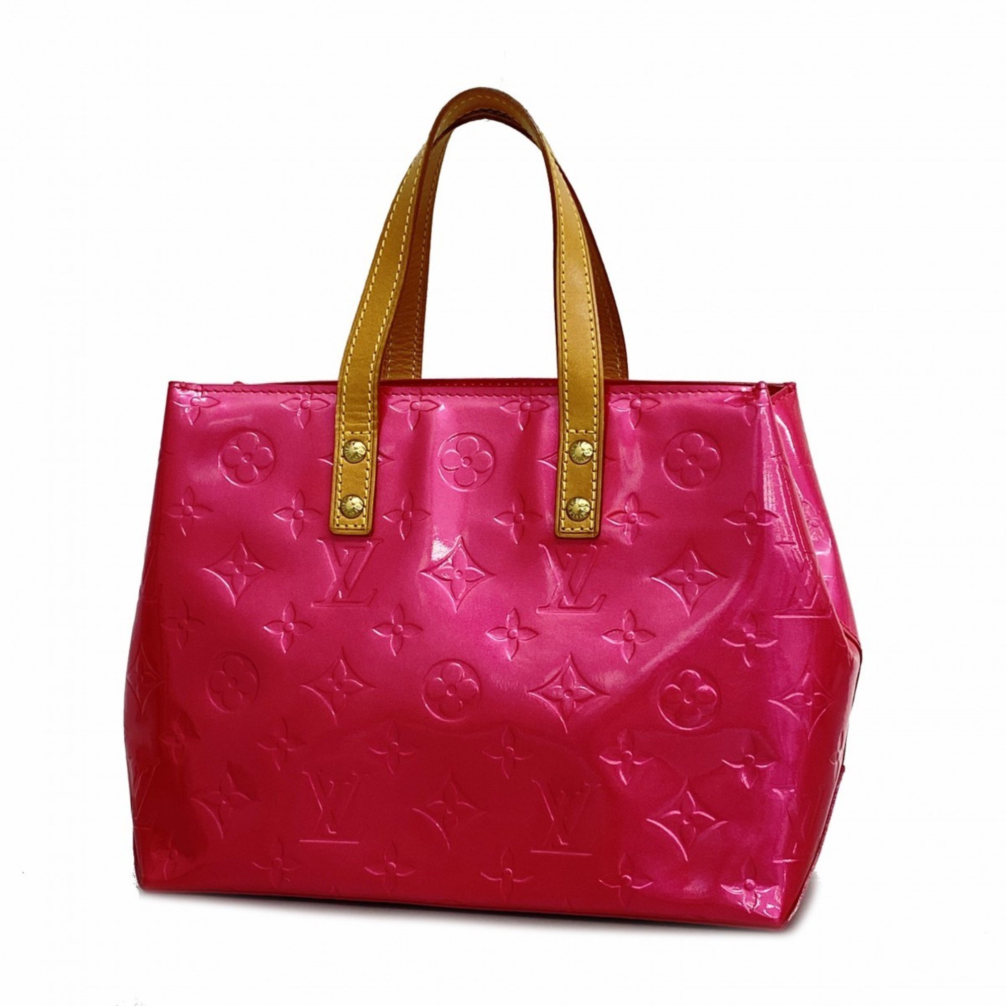 Louis Vuitton Handbag Vernis Reed PM M91221 Fuchsia Pink Ladies