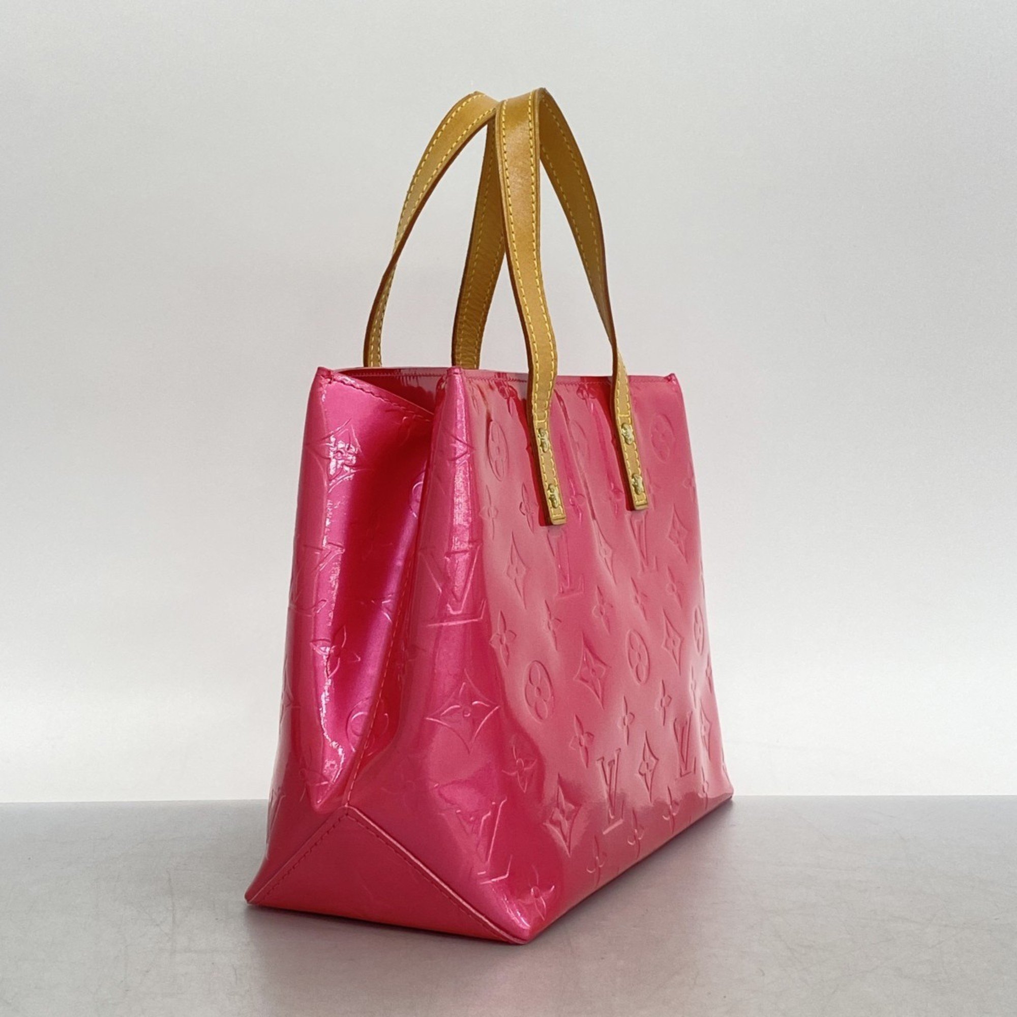 Louis Vuitton Handbag Vernis Reed PM M91221 Fuchsia Pink Ladies