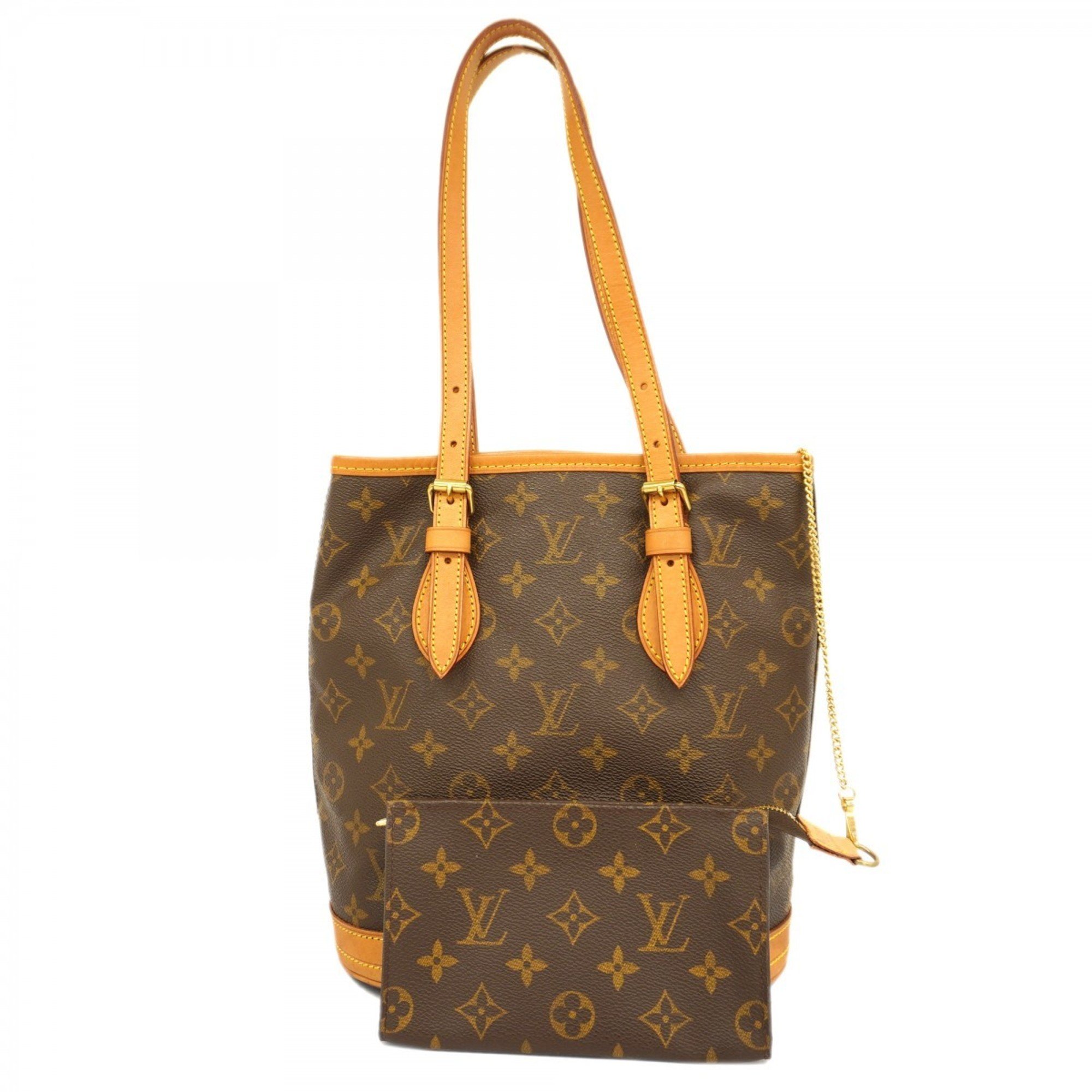 Louis Vuitton Tote Bag Monogram Bucket PM M42238 Brown Women's