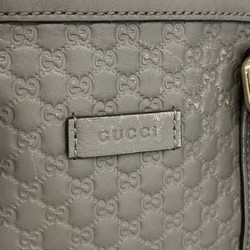 Gucci handbag Micro Guccissima 449654 leather grey champagne ladies