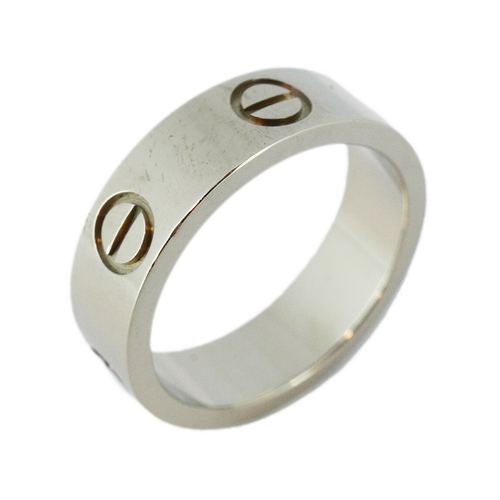 Cartier Ring Love K18WG White Gold #51 Ladies