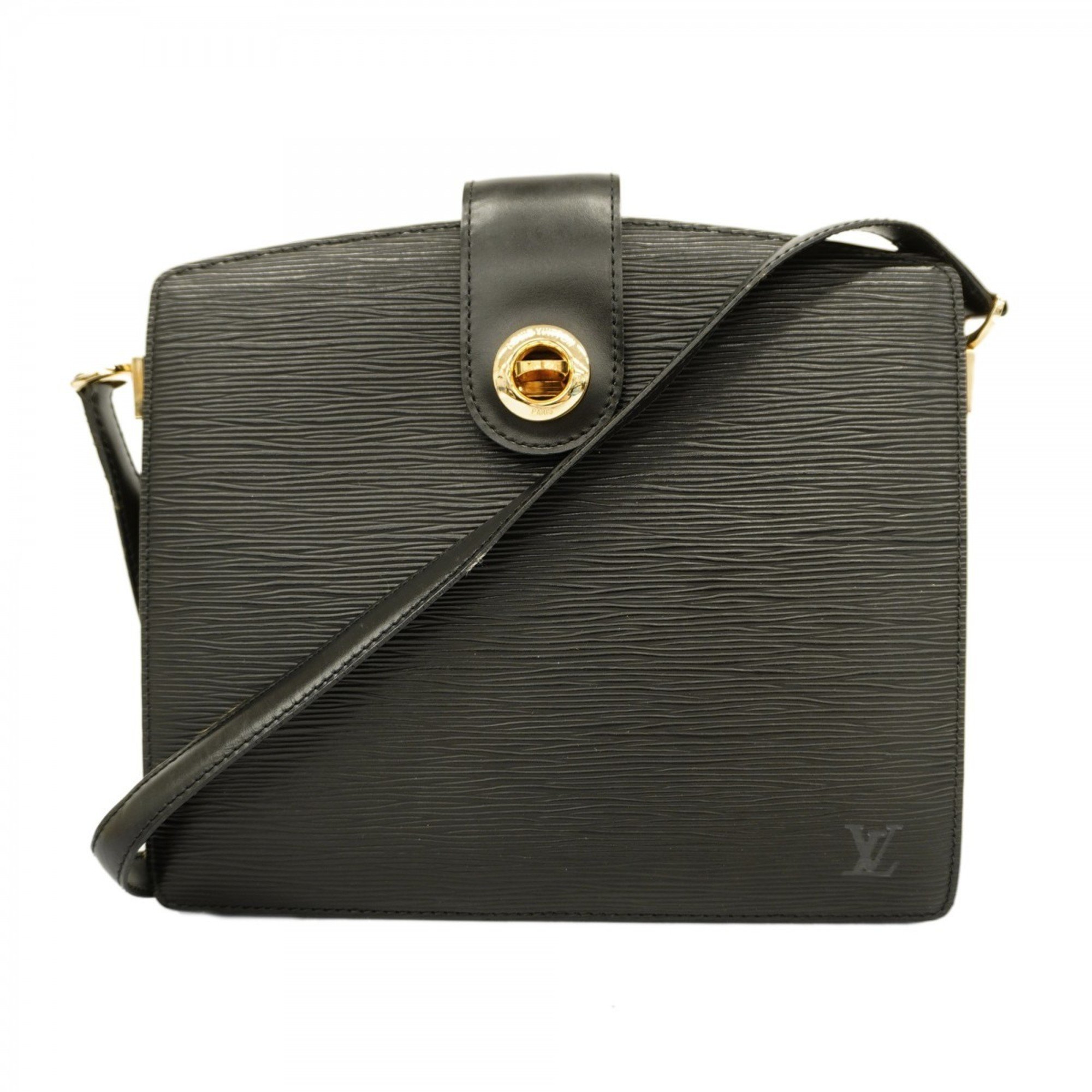 Louis Vuitton Shoulder Bag Epi Capuchin M52342 Noir Ladies