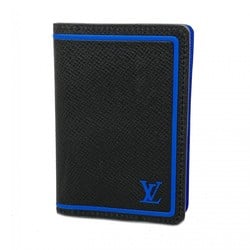 Louis Vuitton Business Card Holder/Card Case Taiga Organizer De Poche M63329 Blue Noir Men's