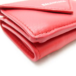 Balenciaga Papier Mini Wallet 391446 Women's Leather Wallet (tri-fold) Red Color