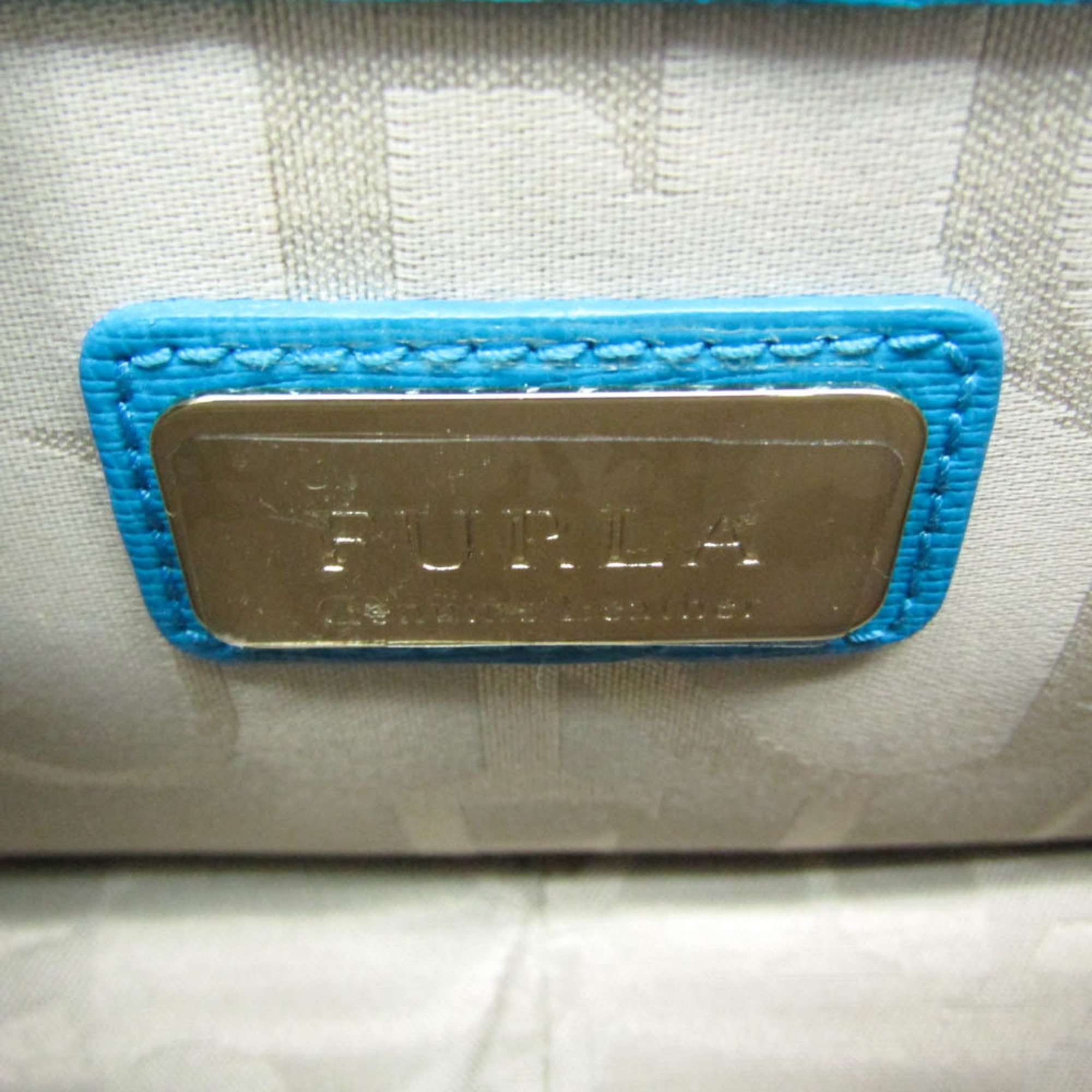 Furla Julia Mini Chain Women's Leather Shoulder Bag Blue