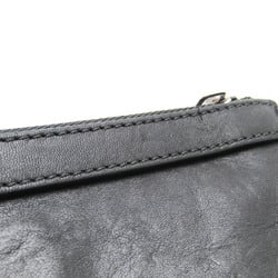 Jimmy Choo DEREK Men,Women Leather Clutch Bag Black