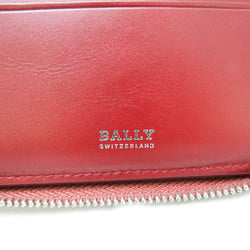 Bally Travel Case Men,Women Leather Long Wallet (bi-fold) Red Brown