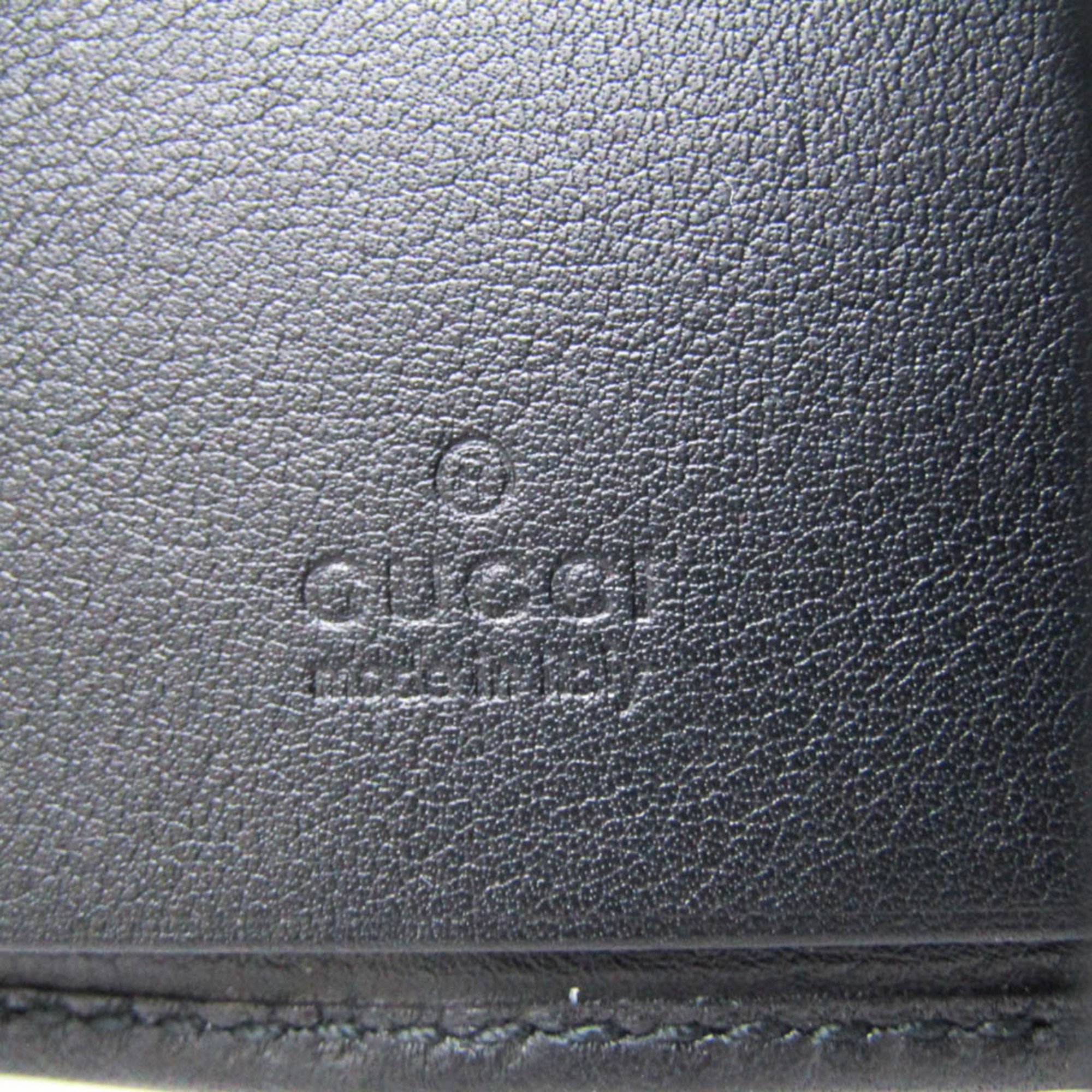 Gucci Guccissima 138093 Women,Men Leather Key Case Black