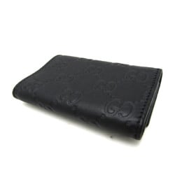 Gucci Guccissima 138093 Women,Men Leather Key Case Black