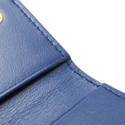 Prada Women's Leather Key Case Blue