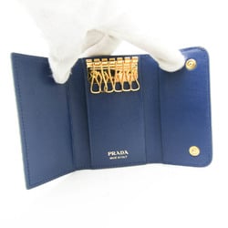 Prada Women's Leather Key Case Blue