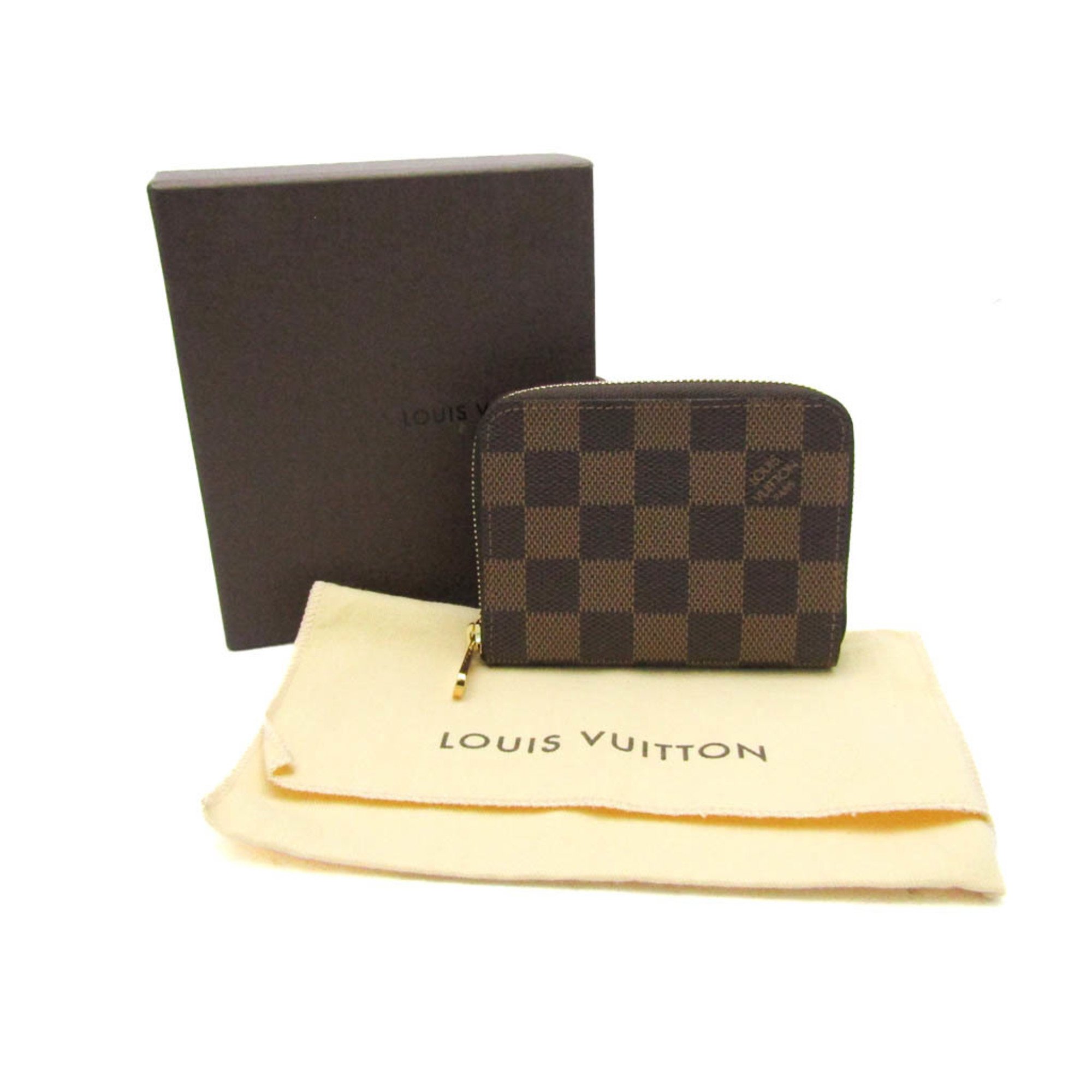 Louis Vuitton Damier Zippy Coin Purse N63070 Women,Men Damier Canvas Coin Purse/coin Case Ebene