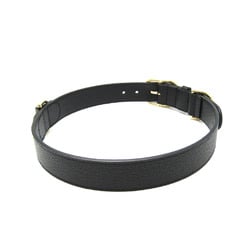 Gucci Interlocking G 695256 Dog Collar Leather Black