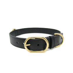 Gucci Interlocking G 695256 Dog Collar Leather Black