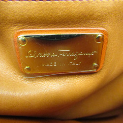 Salvatore Ferragamo Gancini Soft Sophia RG21 G395 Women's Leather Handbag,Shoulder Bag Orange