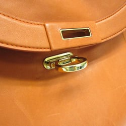 Salvatore Ferragamo Gancini Soft Sophia RG21 G395 Women's Leather Handbag,Shoulder Bag Orange