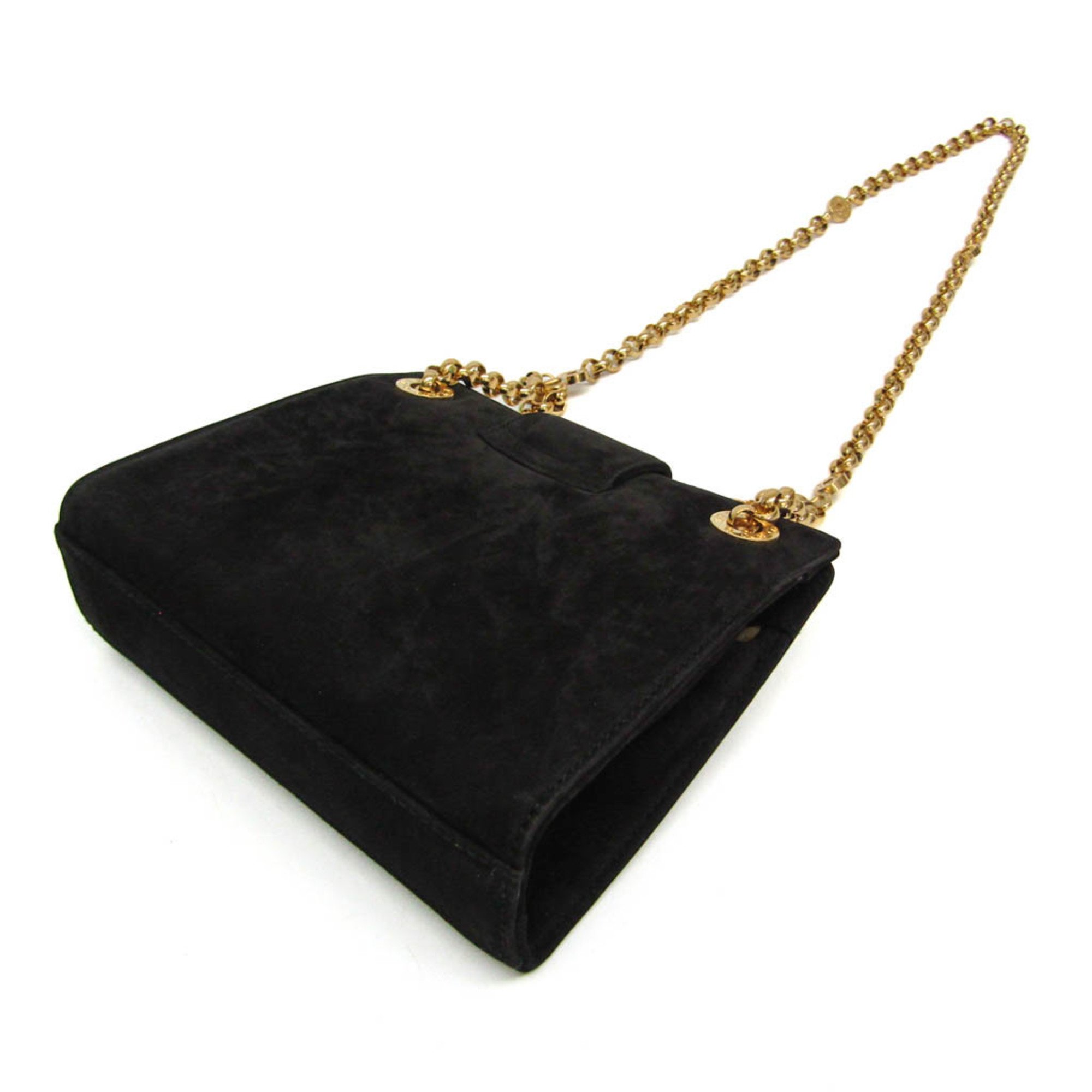 Tiffany Chain Shoulder Mini Bag Women's Suede Pouch,Shoulder Bag Black