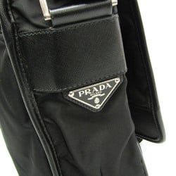 Prada Tessuto Men,Women Nylon,Leather Messenger Bag,Shoulder Bag Black