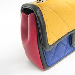 Chanel Matelasse Mondrian Collar Chain Shoulder Bag Women's Leather Shoulder Bag Blue,Red Color,Yellow