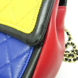 Chanel Matelasse Mondrian Collar Chain Shoulder Bag Women's Leather Shoulder Bag Blue,Red Color,Yellow